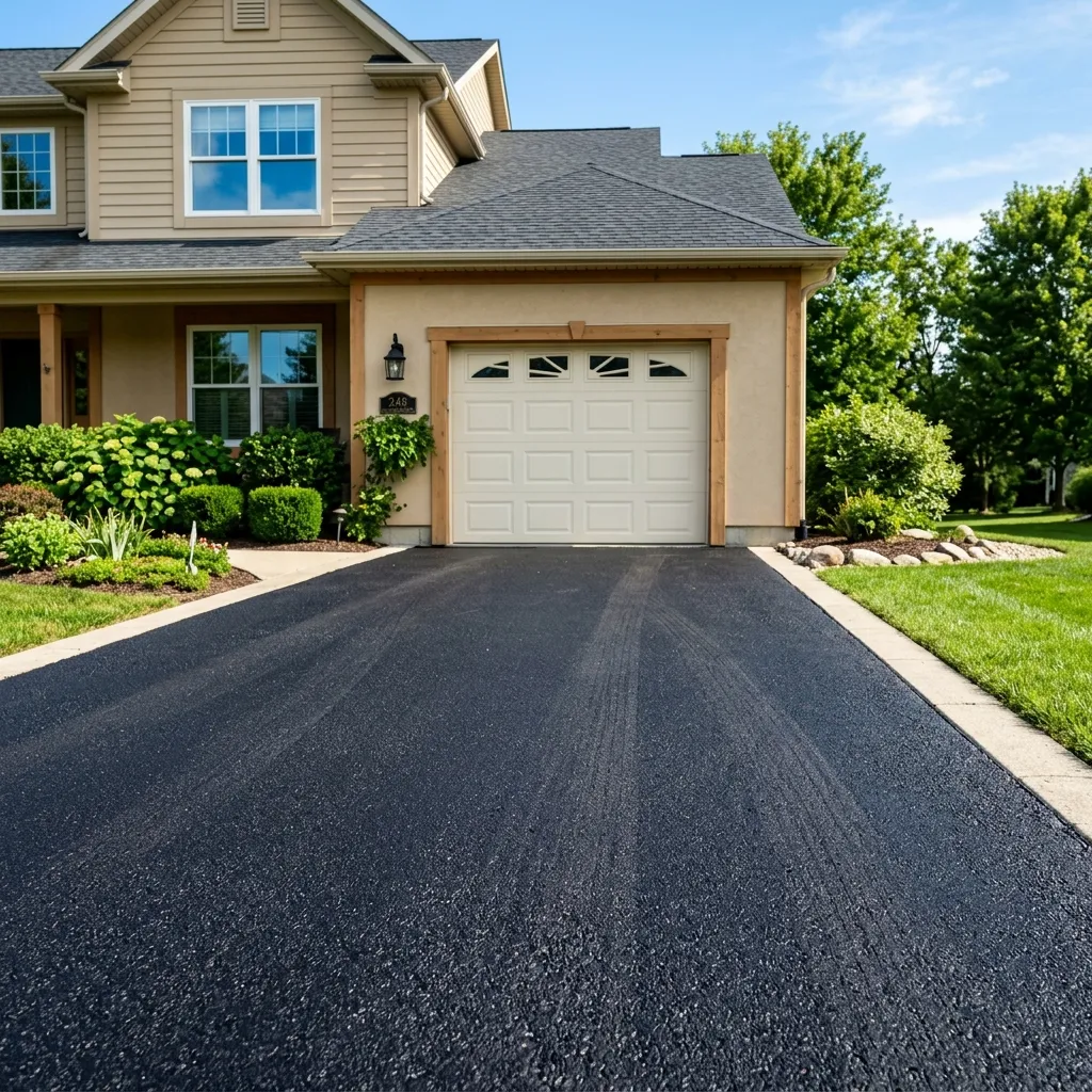 Asphalt driveway sample